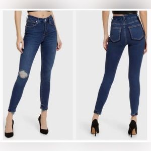 GOOD AMERICAN Good Legs Shadow Pocket High Waist Skinny Jeans Blue831 Size 12 31